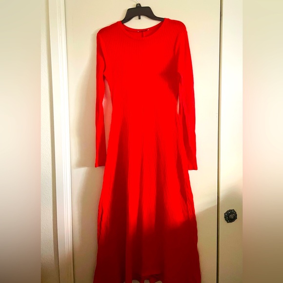 Zara | Dresses | Zara Long Maxi Knit Dress With Stretch | Poshmark